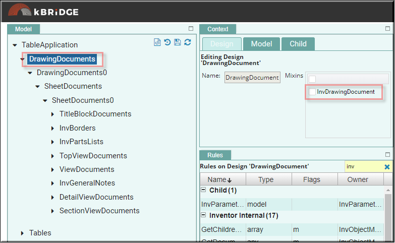 InvDrawingDocument Example